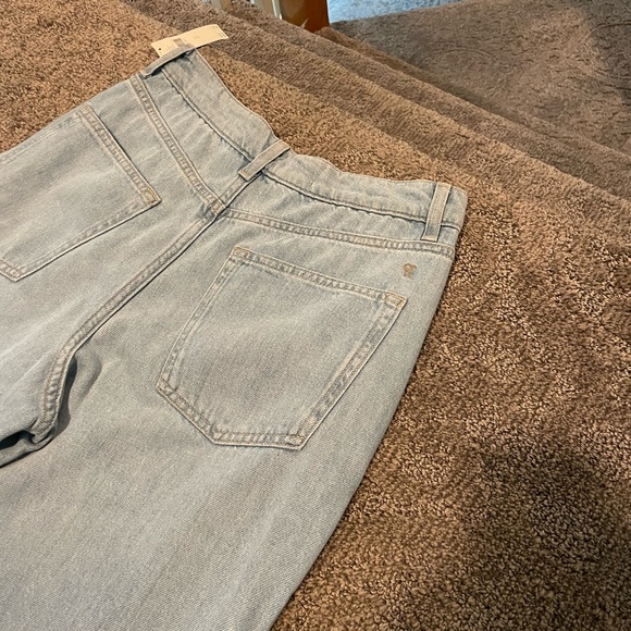 Anthropologie Pilcro Blue and Tan reversible sequin Flare Jeans 27 NWT - Picture 8 of 8